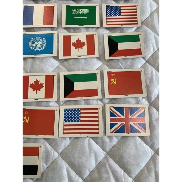 1991 Topps Desert Storm Flag Sticker Puzzle Cards Vintage 🇺🇸🇺🇸 36card Lot! - Picture 7 of 12